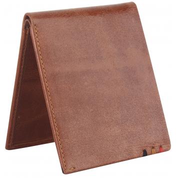 Men Brown Genuine Leather RFID Wallet 6 Card Slot 2 Not...