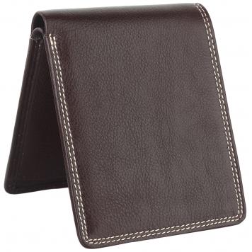 Men Brown Genuine Leather RFID Wallet 8 Card Slot 2 Not...