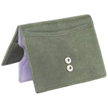 Men Green Pure Leather RFID Card Holder 20 Card Slot 0 ...