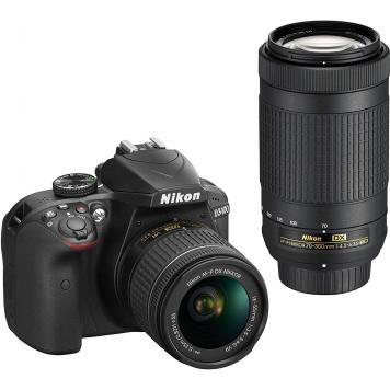 Nikon D3400 Digital Camera Kit (Black) with Lens AF-P D...