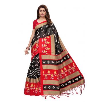 Work Wear Gorgeous Saree with Khadi & Jhalar (Multi...