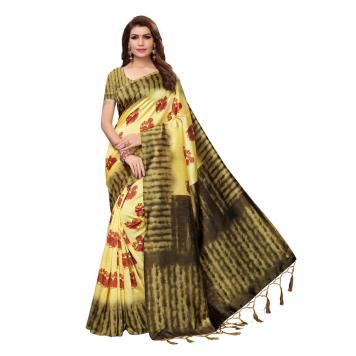 Premium Kashmiri Peacock Printed Fashionable Sarees (Mu...