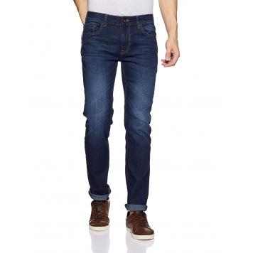 Shade Men's Stretchable Fabric Blue Slim Fit Jeans