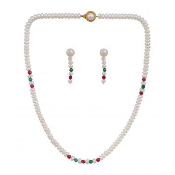 Gorgeous Colorful Freshwater Pearl Necklace Set for Wom...