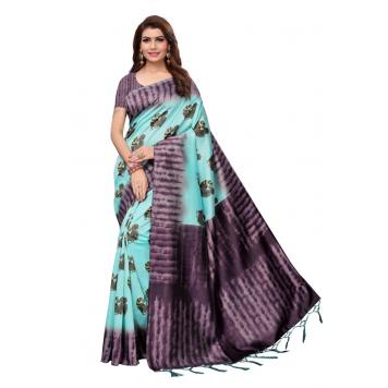 Premium Kashmiri Peacock Printed Fashionable Sarees (Mu...