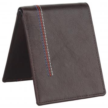 Men Brown Original Leather RFID Wallet 6 Card Slot 2 Note Compartment