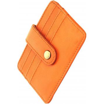 Men Brown Genuine Leather RFID Card Holder 5 Card Slot ...