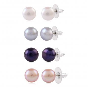 Special Workwear Combo of 4 Freshwater Pearl Studs Earr...