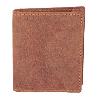 Men Brown Original Leather RFID Card Holder 4 Card Slot...