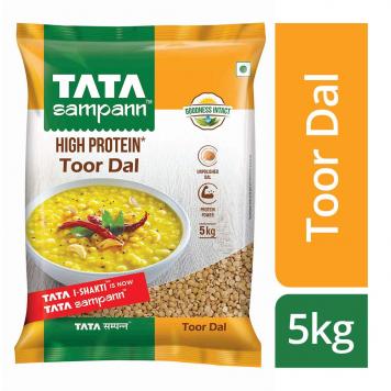 Tata Sampann Unpolished Toor Dal/Arhar Dal, 5kg