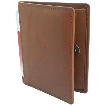 Men Brown Pure Leather RFID Card Holder 8 Card Slot 1 N...