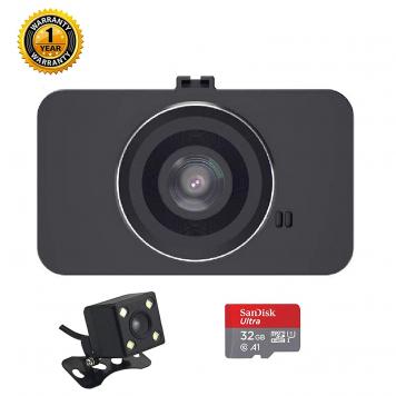 OnReal Dual Dash Cam 3" Full HD Front and Rear Das...